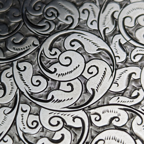 1898年 英国アンティーク 純銀製シガレットケース 96g George Unite